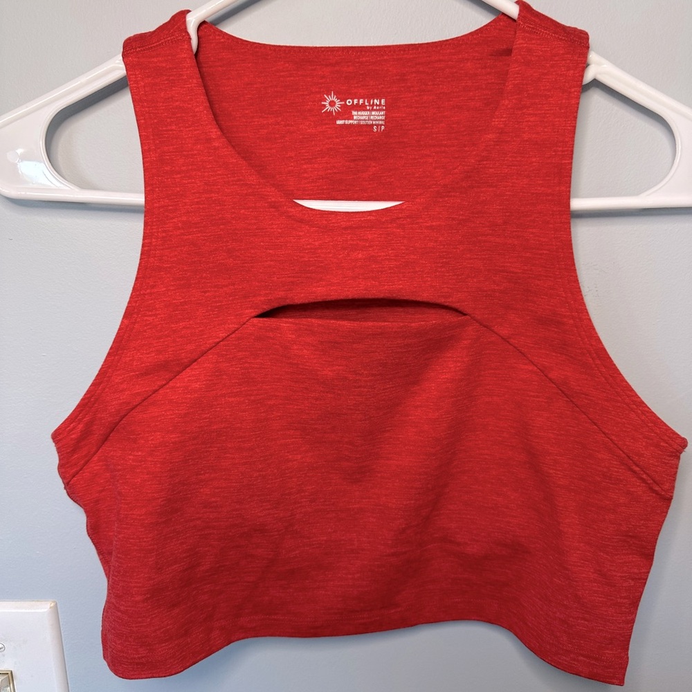 Aerie Offline Size S cutout cropped tank